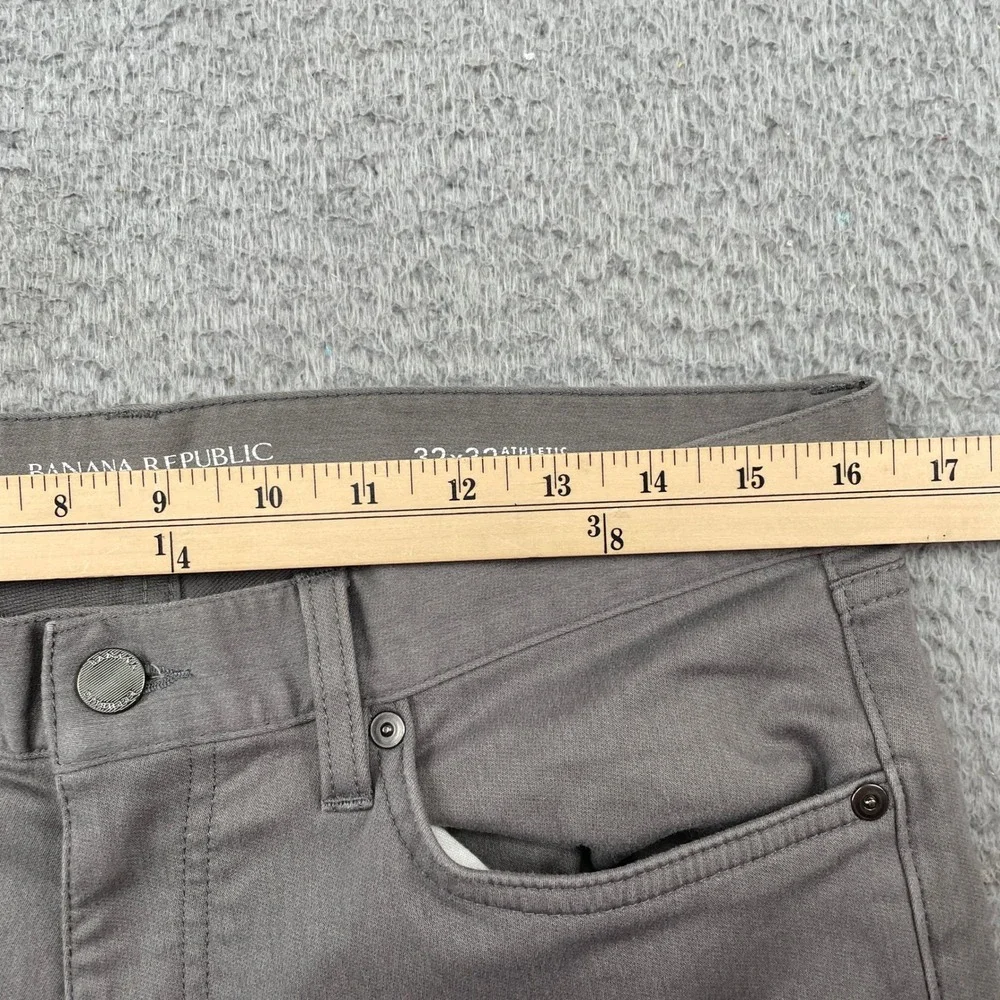 Banana Republic Pants Mens 32x32 Gray Traveler Athletic Tapered Fit Chino